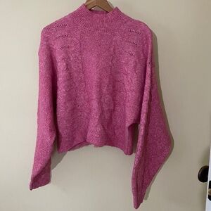 Vici Mock Neck Cable Knit Sweater NWOT